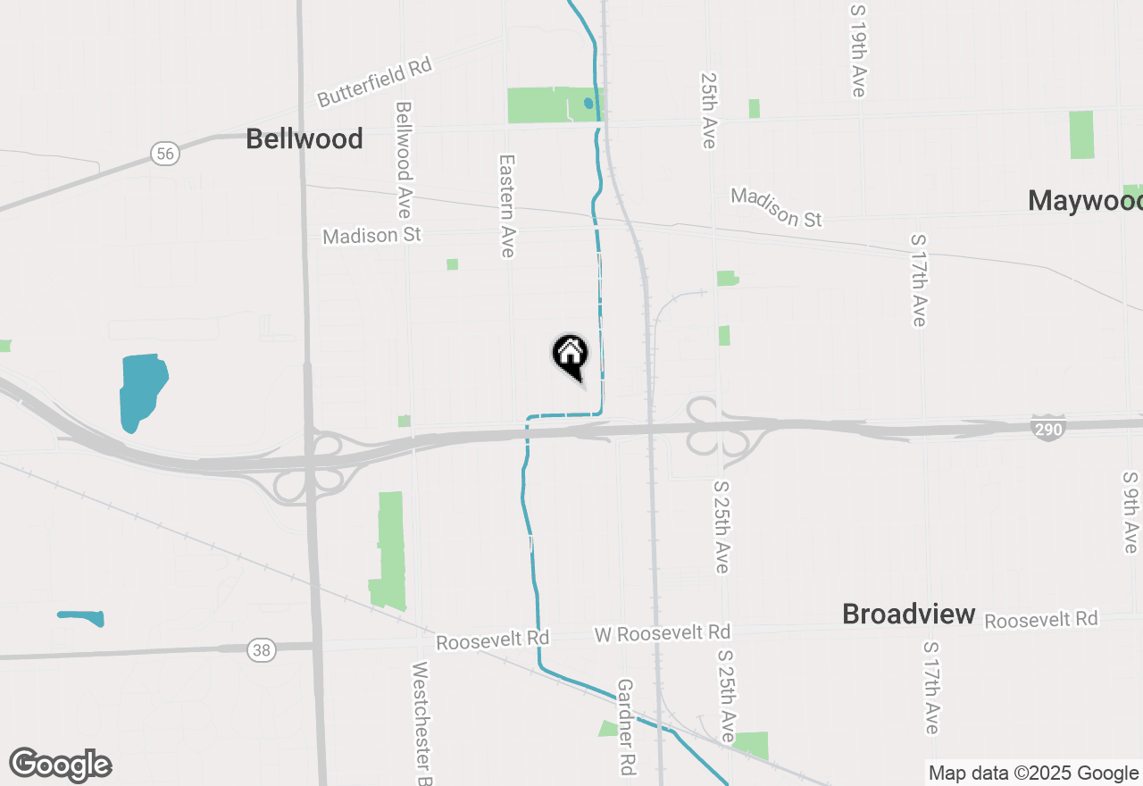 Map of (Address confidential), Bellwood, Illinois 60104