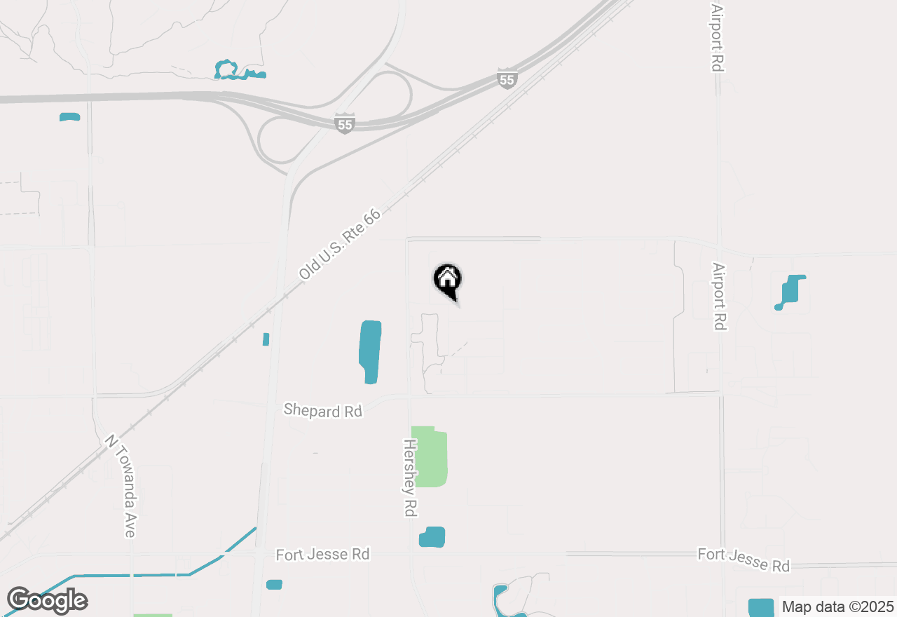 Map of 1211 Travertine Drive, Normal, IL 61761