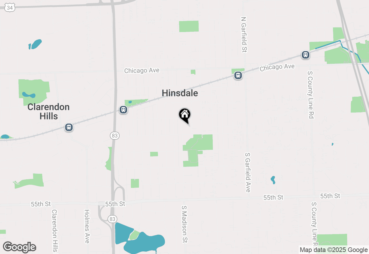 Map of 437 S Madison Street, Hinsdale, IL 60521