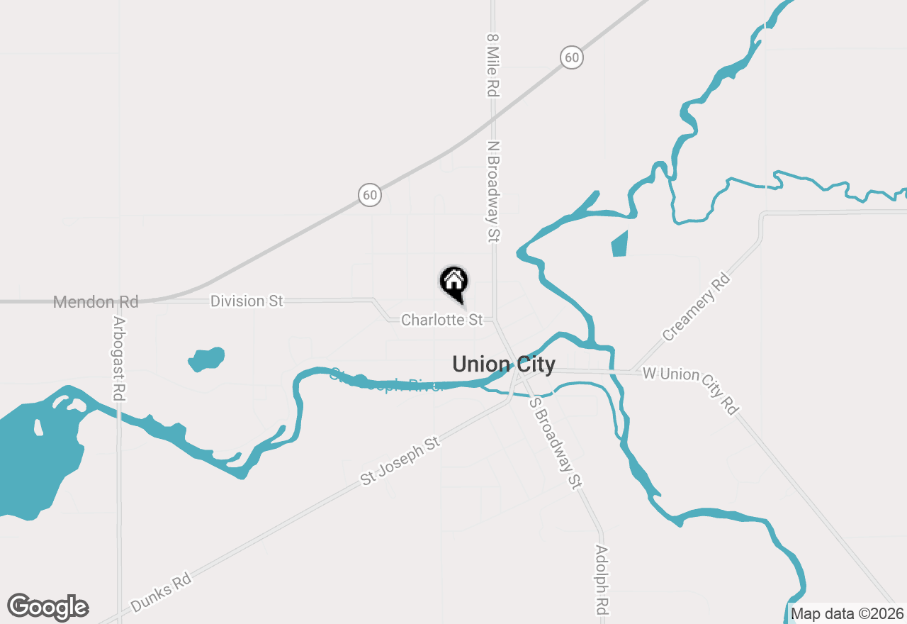 Map of 214 Charlotte Street, Union City, MI 49094