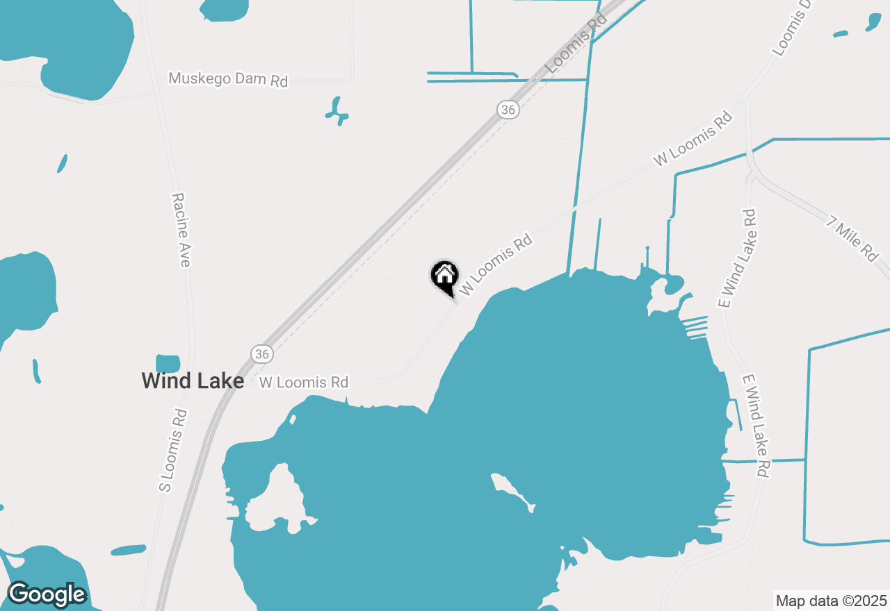 Map of 25326 W Loomis Rd, Waterford, WI 53185