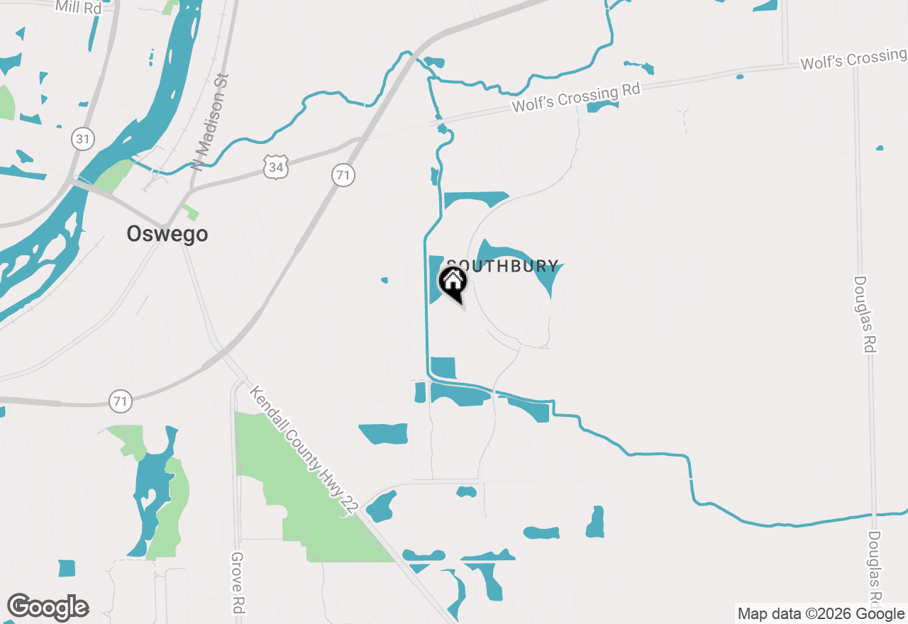 Map of 710 Springside Court, Oswego, IL 60543