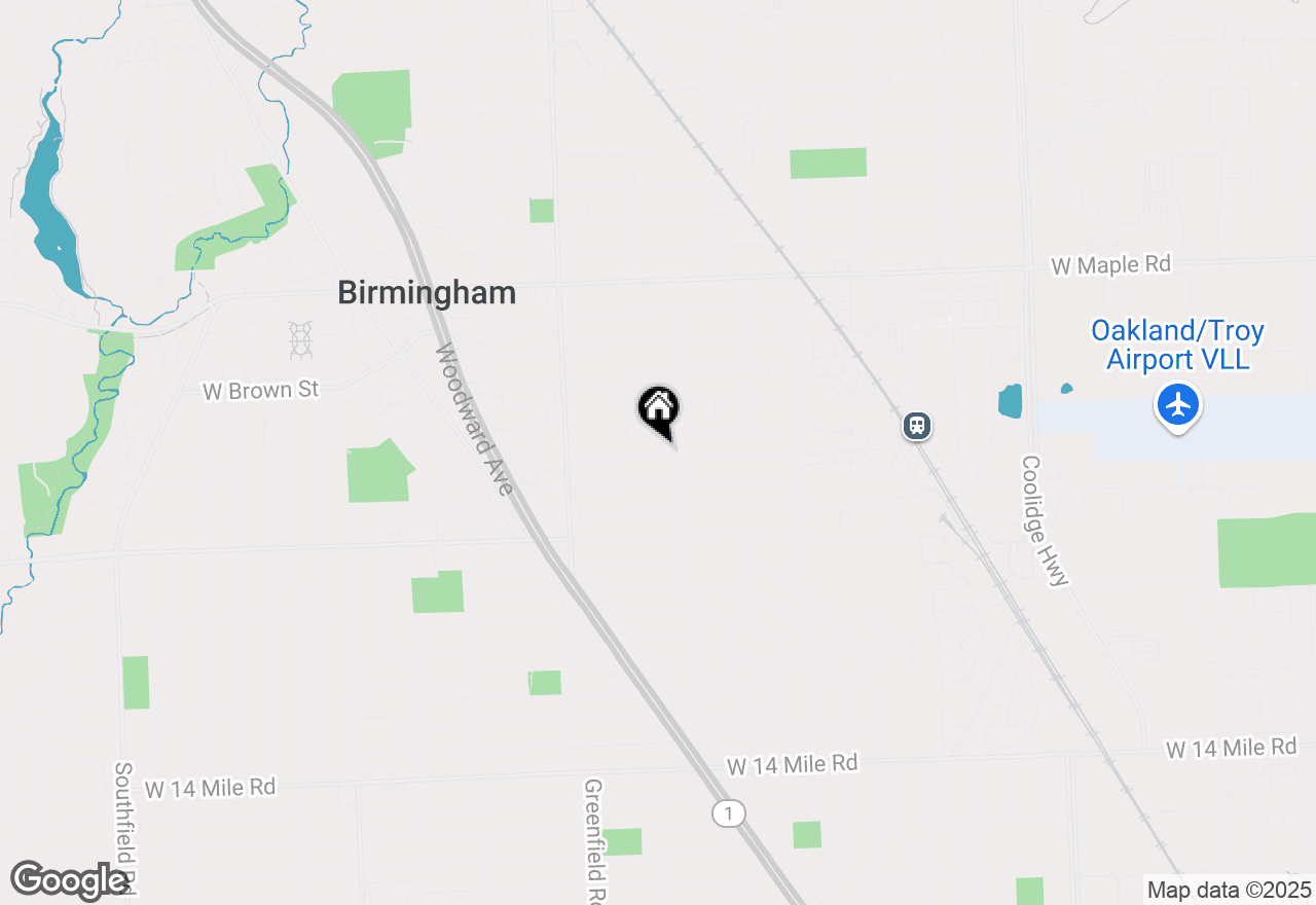 Map of 1489 Holland Street, Birmingham, MI 48009