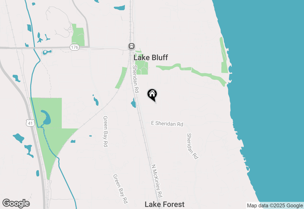 Map of 122 E Hawthorne Court, Lake Bluff, IL 60044