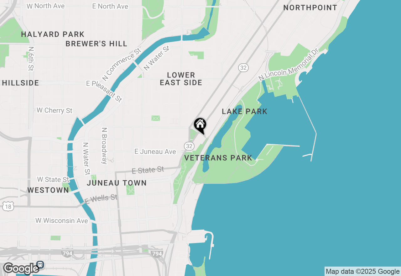 Map of 1300 N Prospect Ave #414, Milwaukee, WI 53202