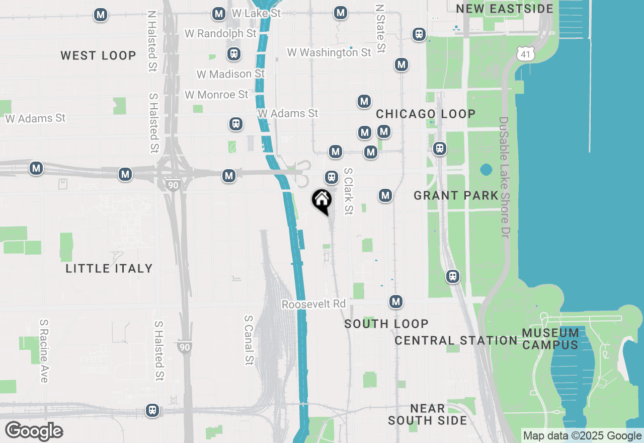 Map of 732 S Financial Place #612, Chicago, IL 60605