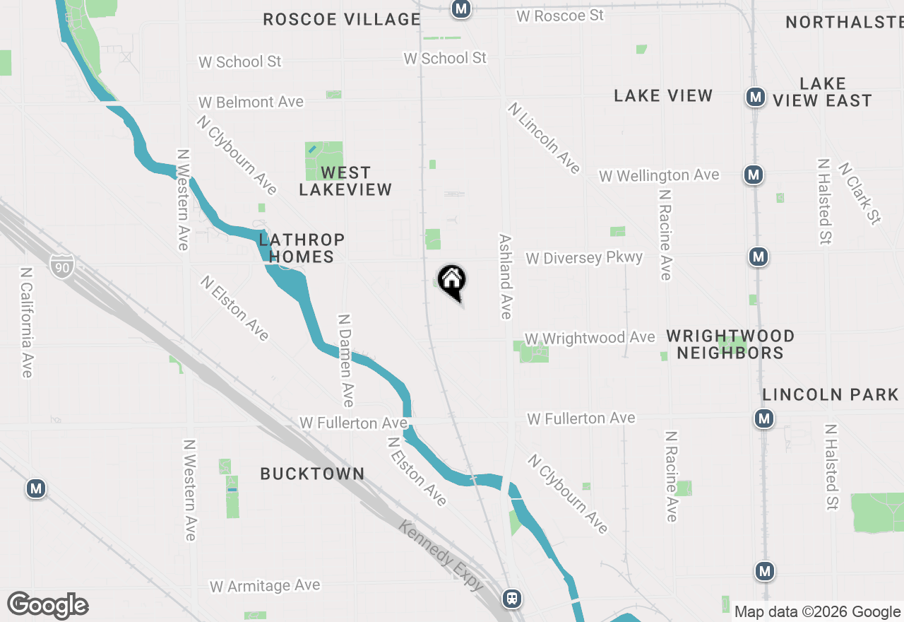 Map of 2643 N Hermitage Avenue #PH4, Chicago, IL 60614