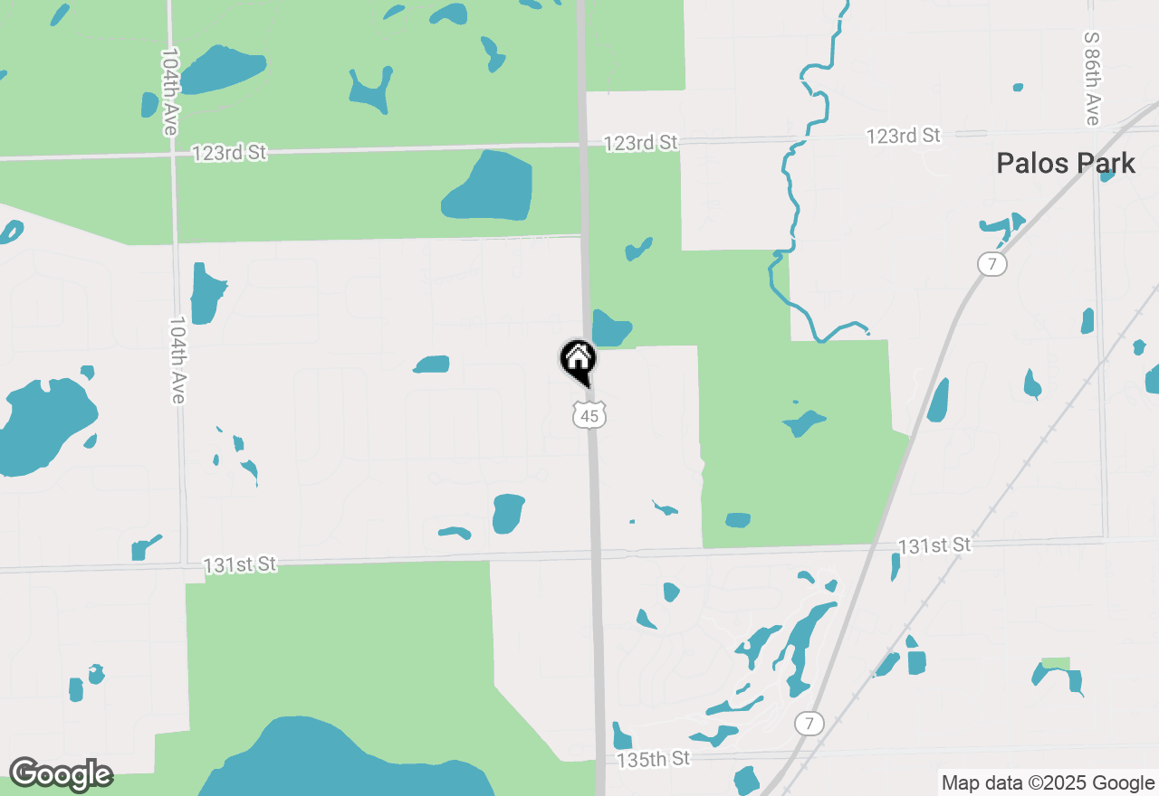 Map of 19 Laughry Lane, Palos Park, IL 60464