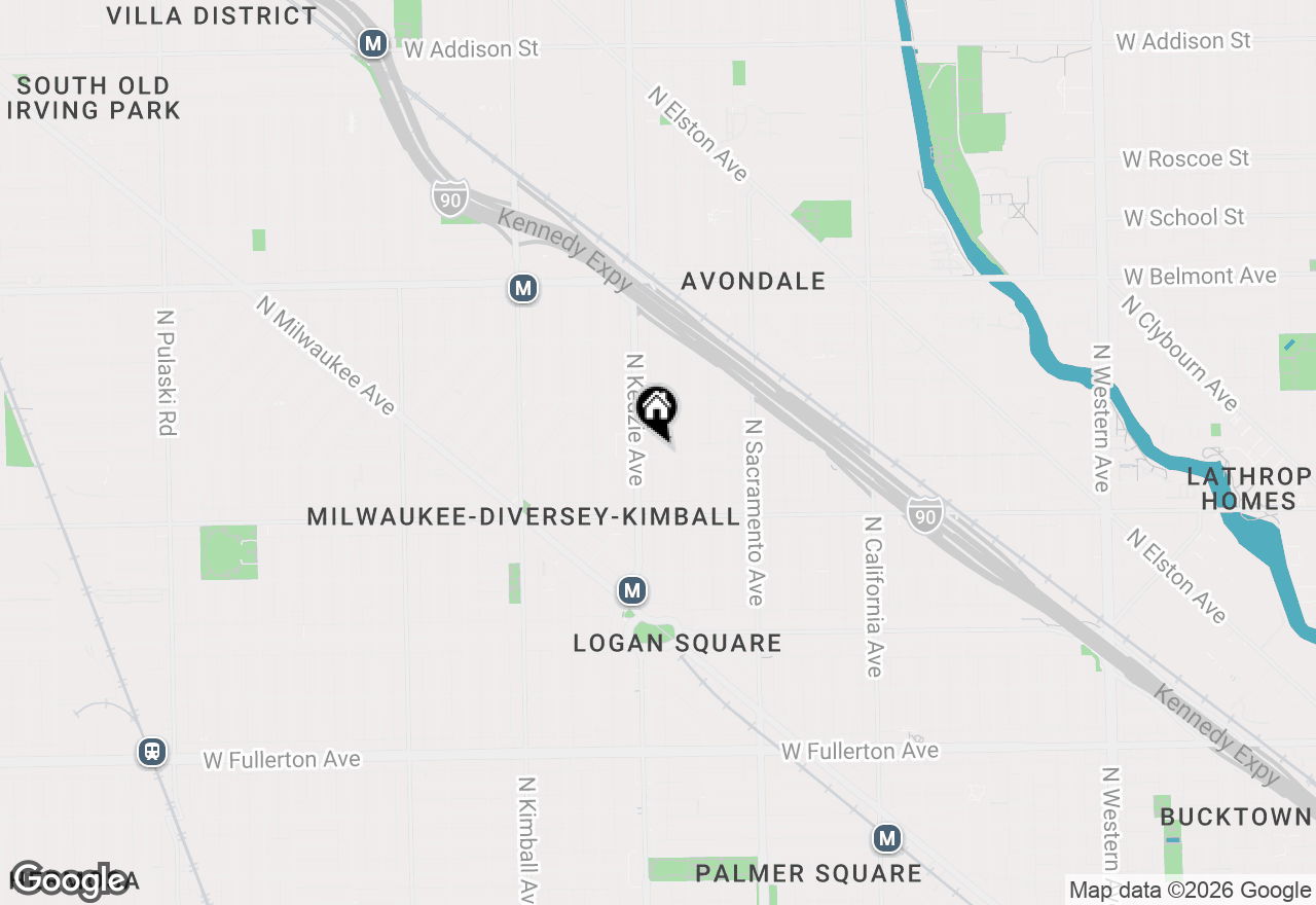 Map of 3142 W George Street #C2, Chicago, IL 60618