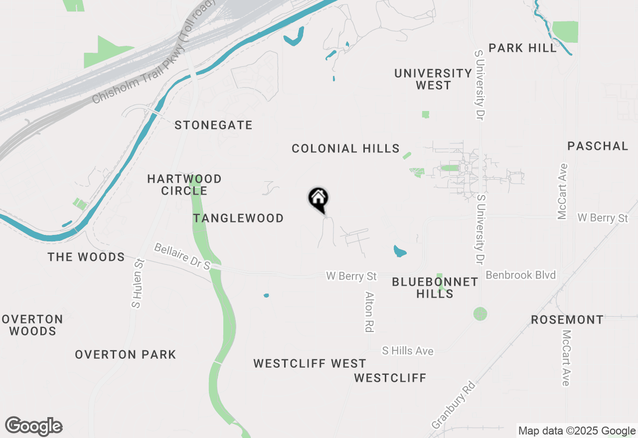 Map of 3050 Bellaire Drive W, Fort Worth, TX 76109