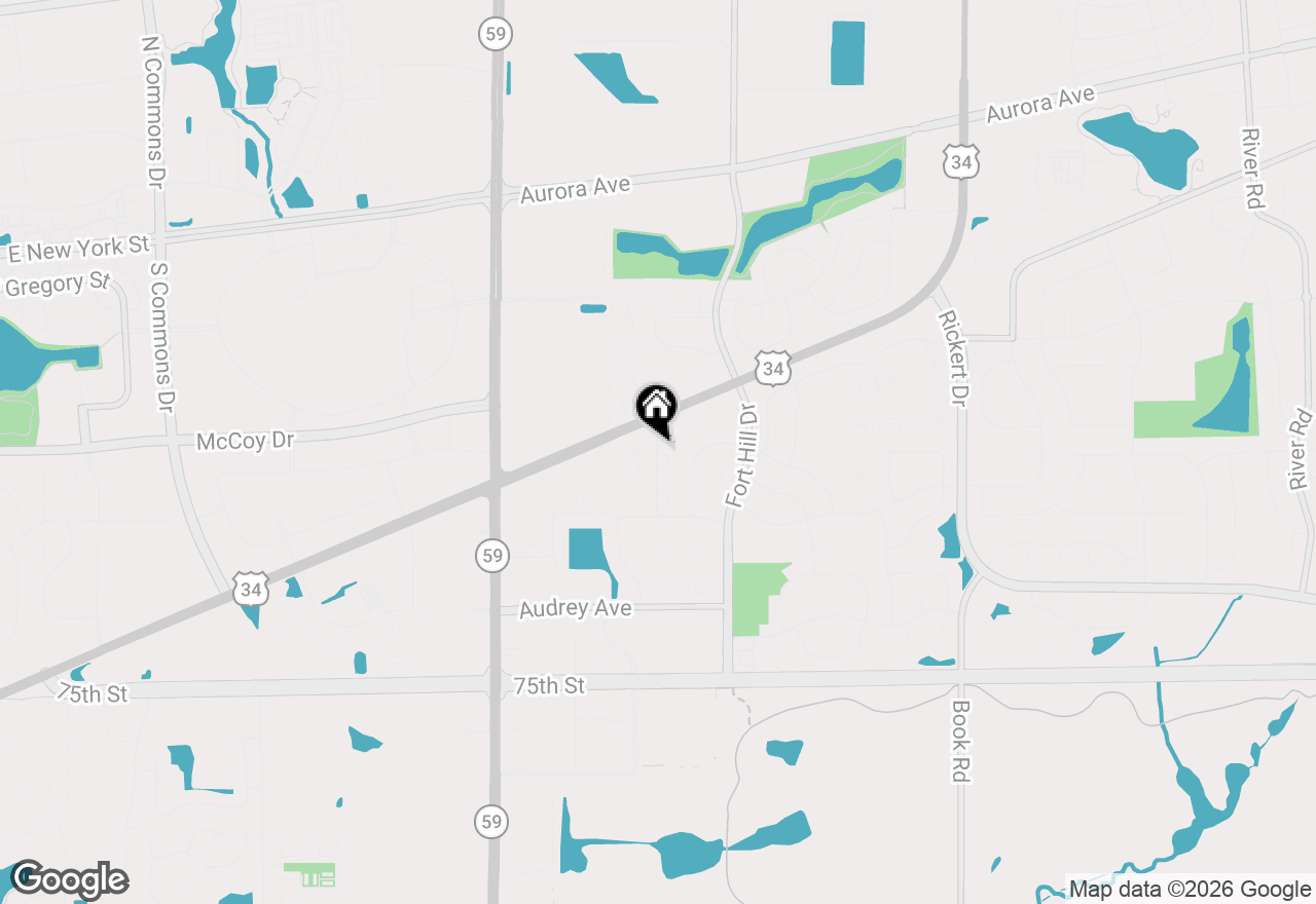 Map of 834 Shandrew Drive, Naperville, IL 60540