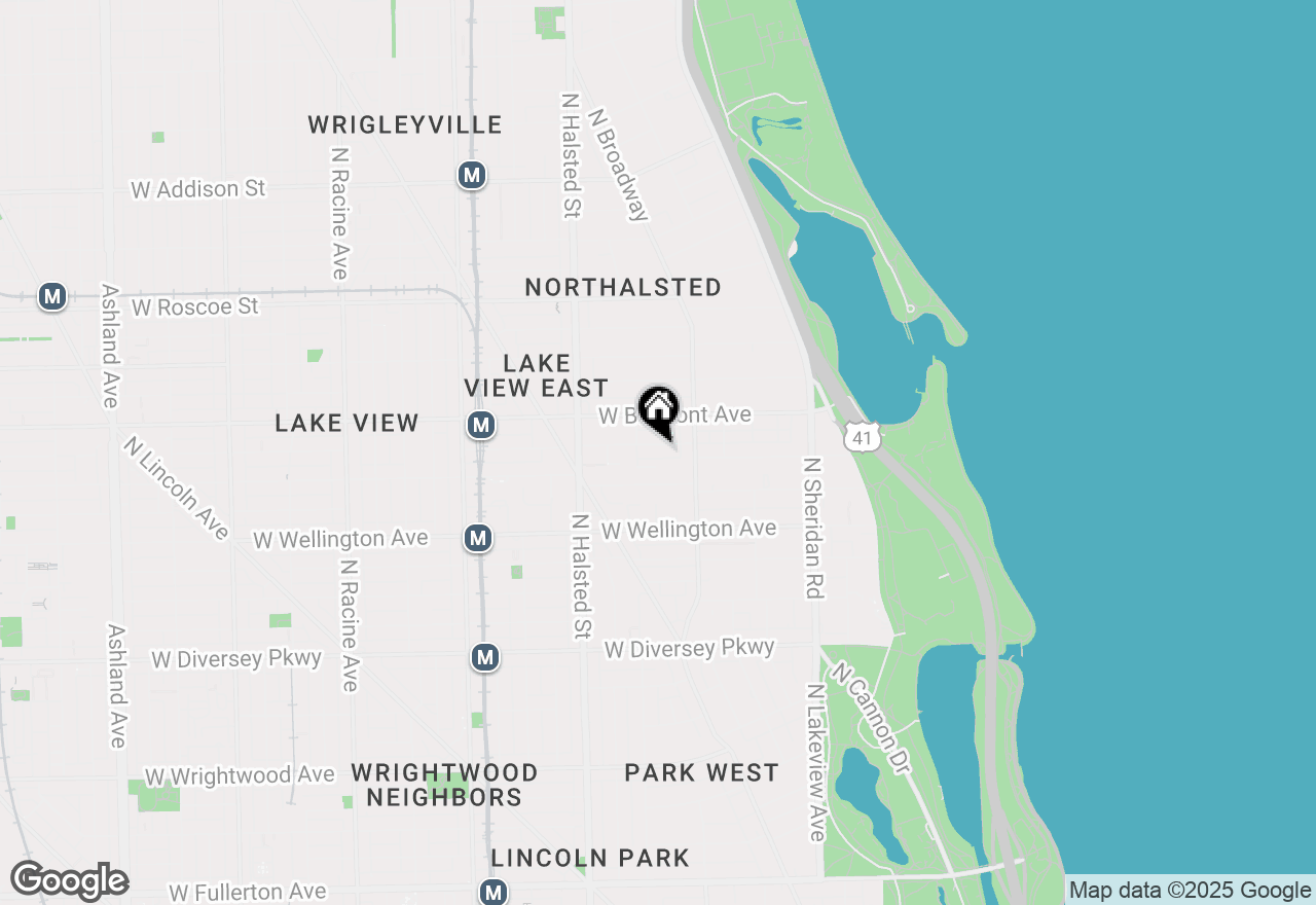 Map of 639 W Briar Place #4W, Chicago, IL 60657