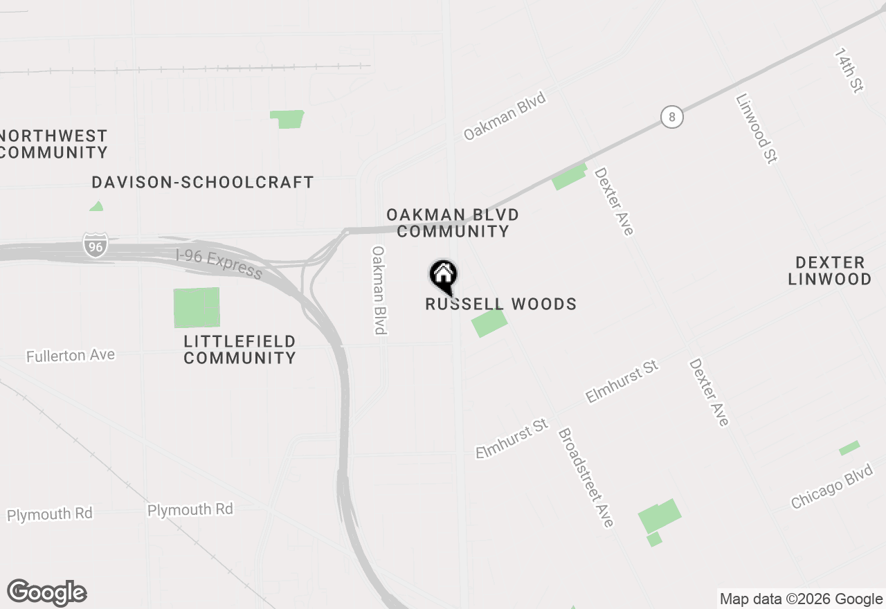 Map of 12722 Stoepel Street, Detroit, MI 48238