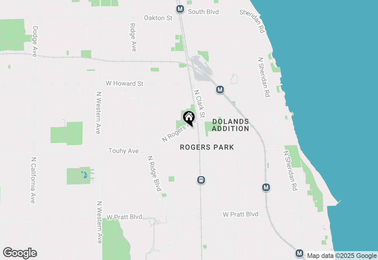 Map of 7328 N Honore Street #COACHHS-2, Chicago, IL 60626