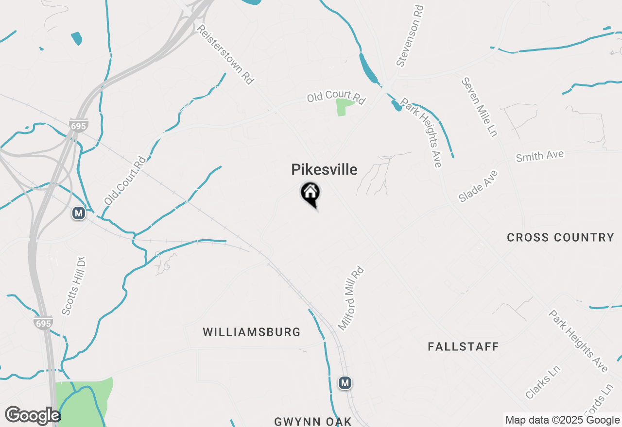 Map of 103 Sherwood Avenue, Pikesville, MD 21208