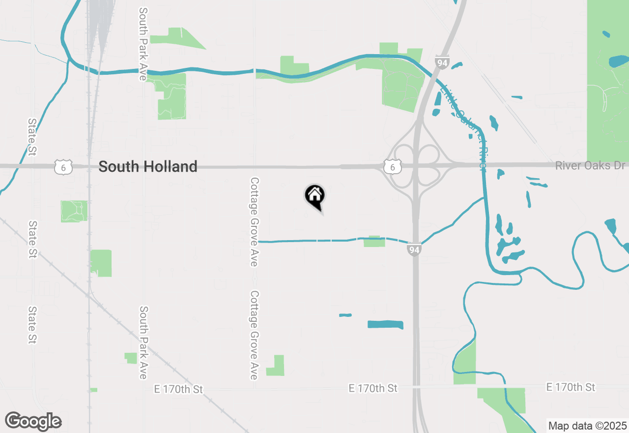 Map of 16348 Dobson Avenue, South Holland, IL 60473