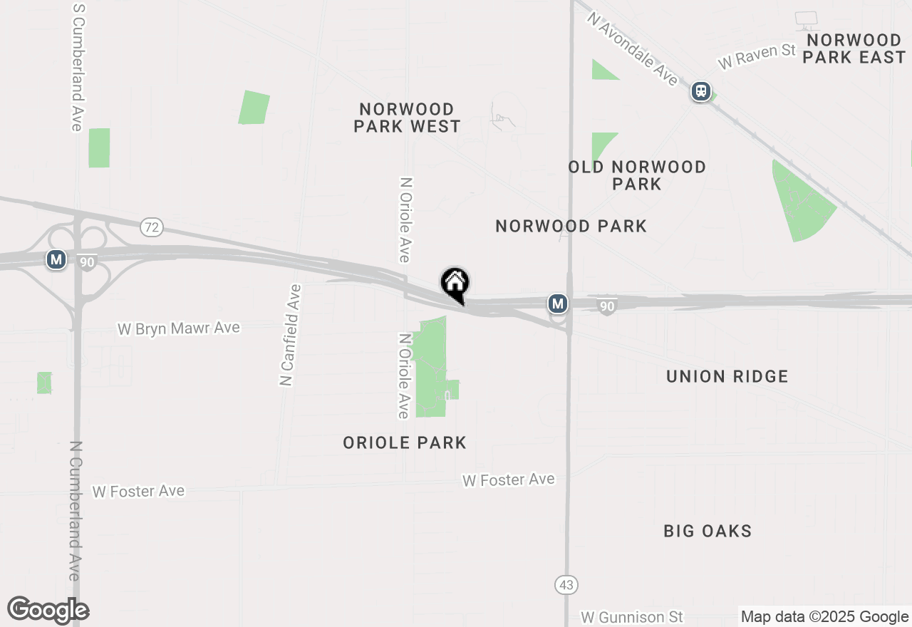 Map of 7466 W Gregory Street, Chicago, IL 60656