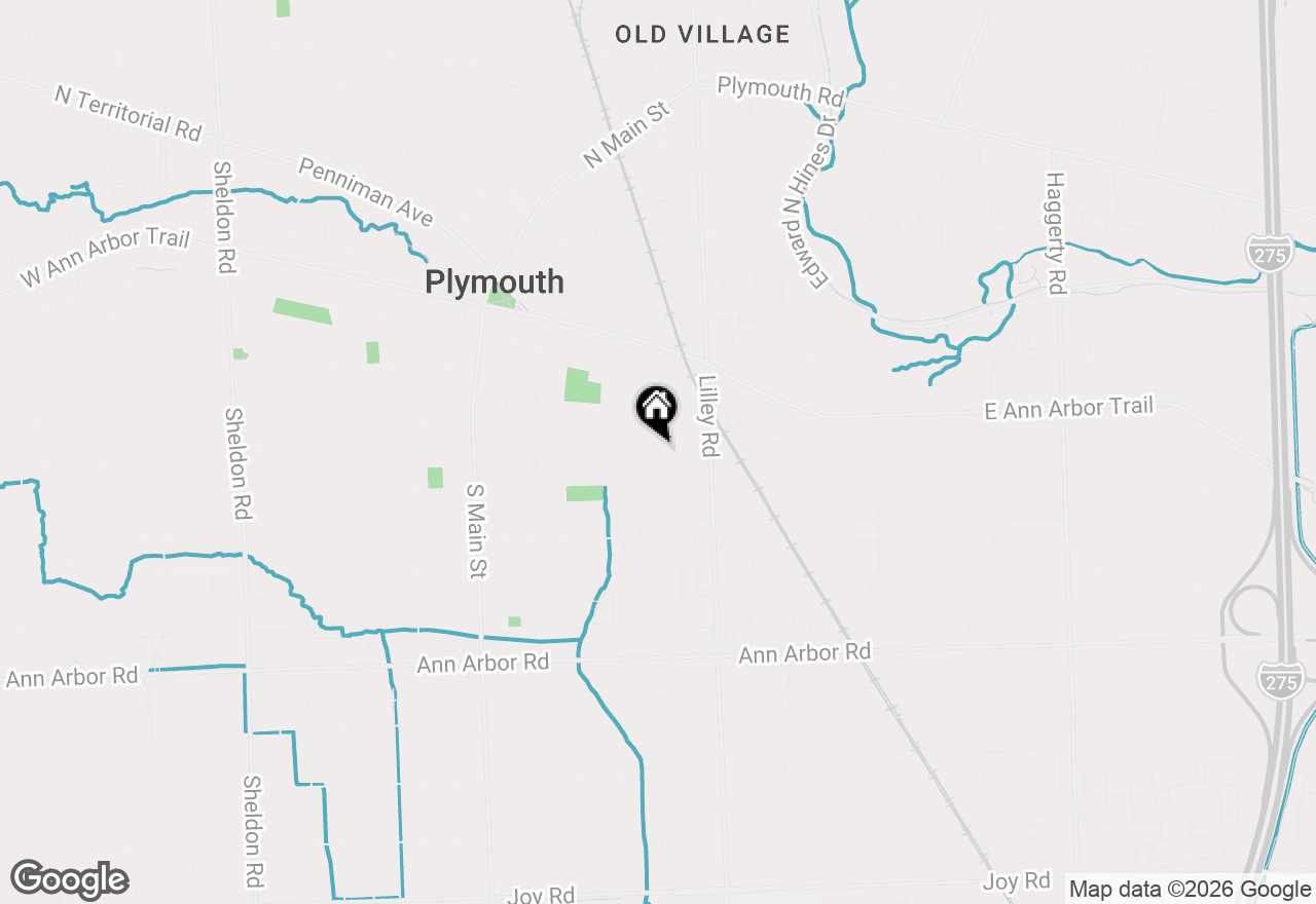 Map of 260 Burroughs Street, Plymouth, MI 48170