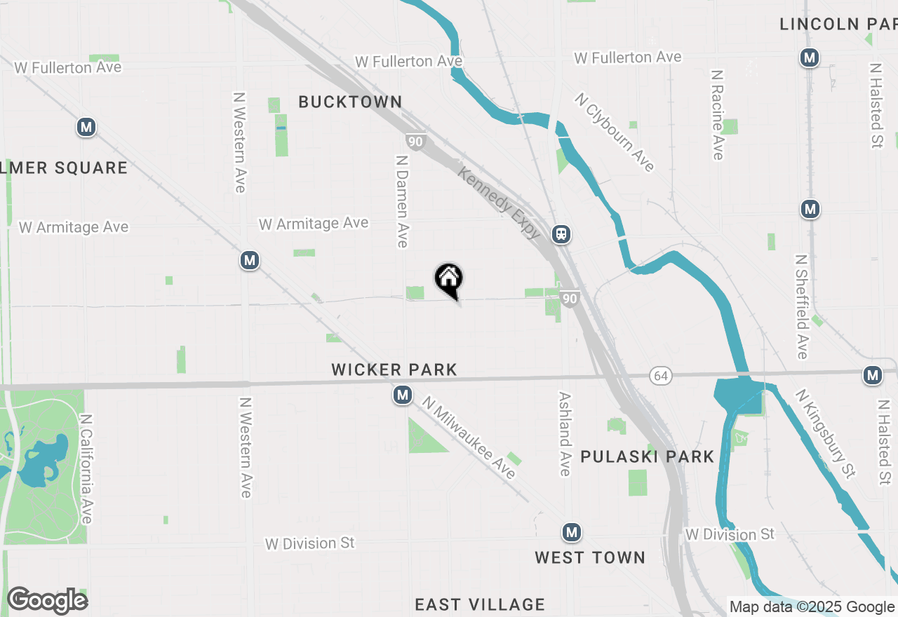 Map of 1749 N Wolcott Avenue #1, Chicago, IL 60622