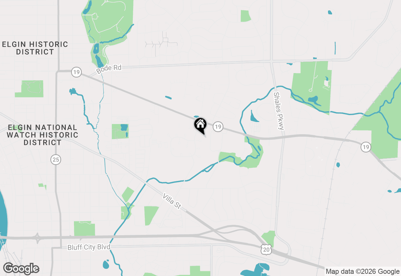 Map of 1104 Canterbury Court #D, Elgin, IL 60120
