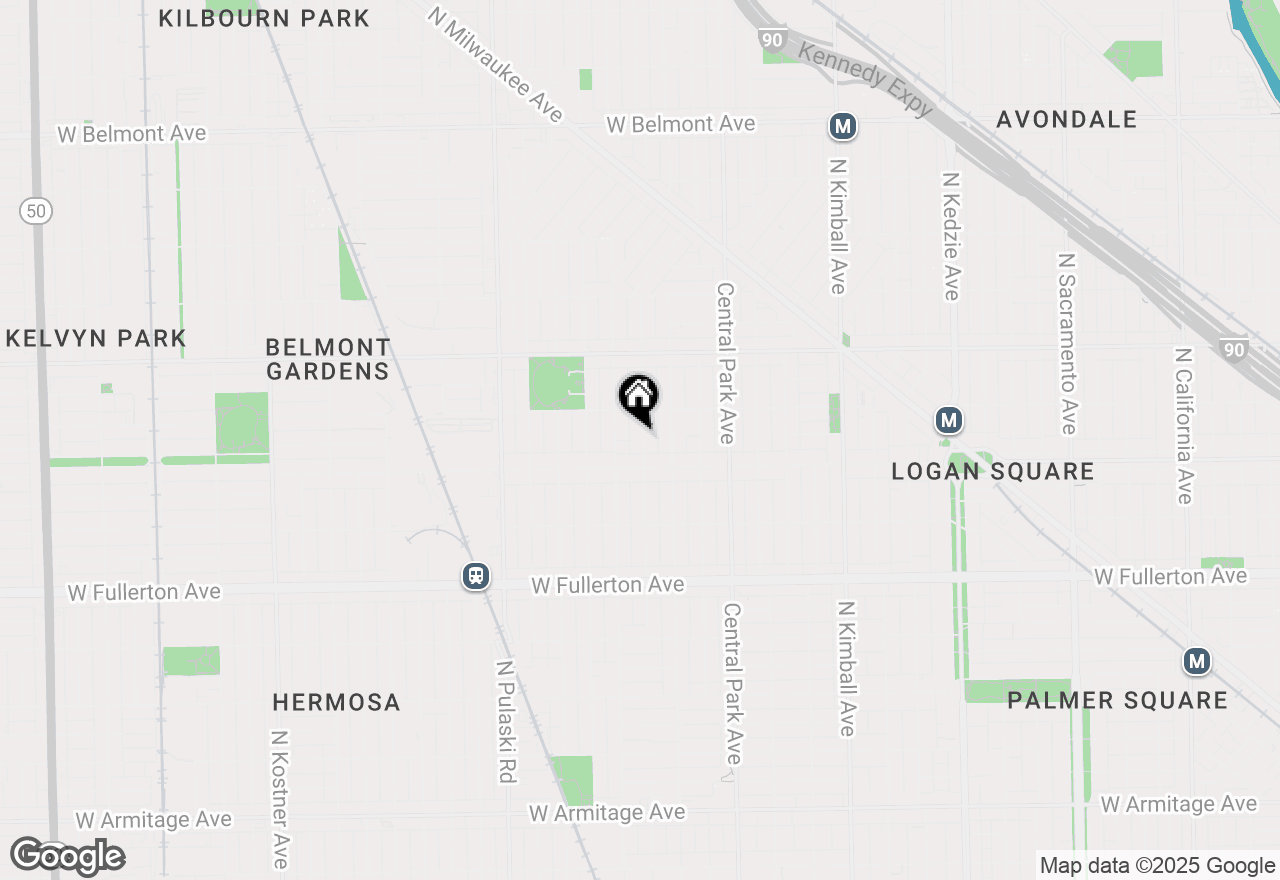 Map of 2628 N Ridgeway Avenue #3, Chicago, IL 60647