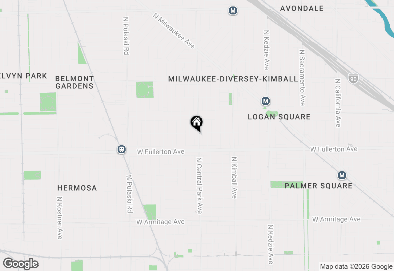 Map of 2450 N Central Park Avenue, Chicago, IL 60647