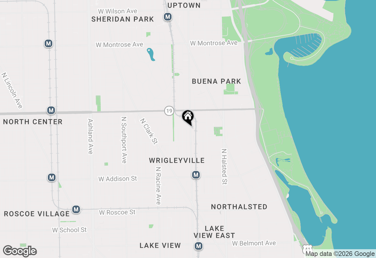 Map of 3842 N Sheffield Avenue #303, Chicago, IL 60613