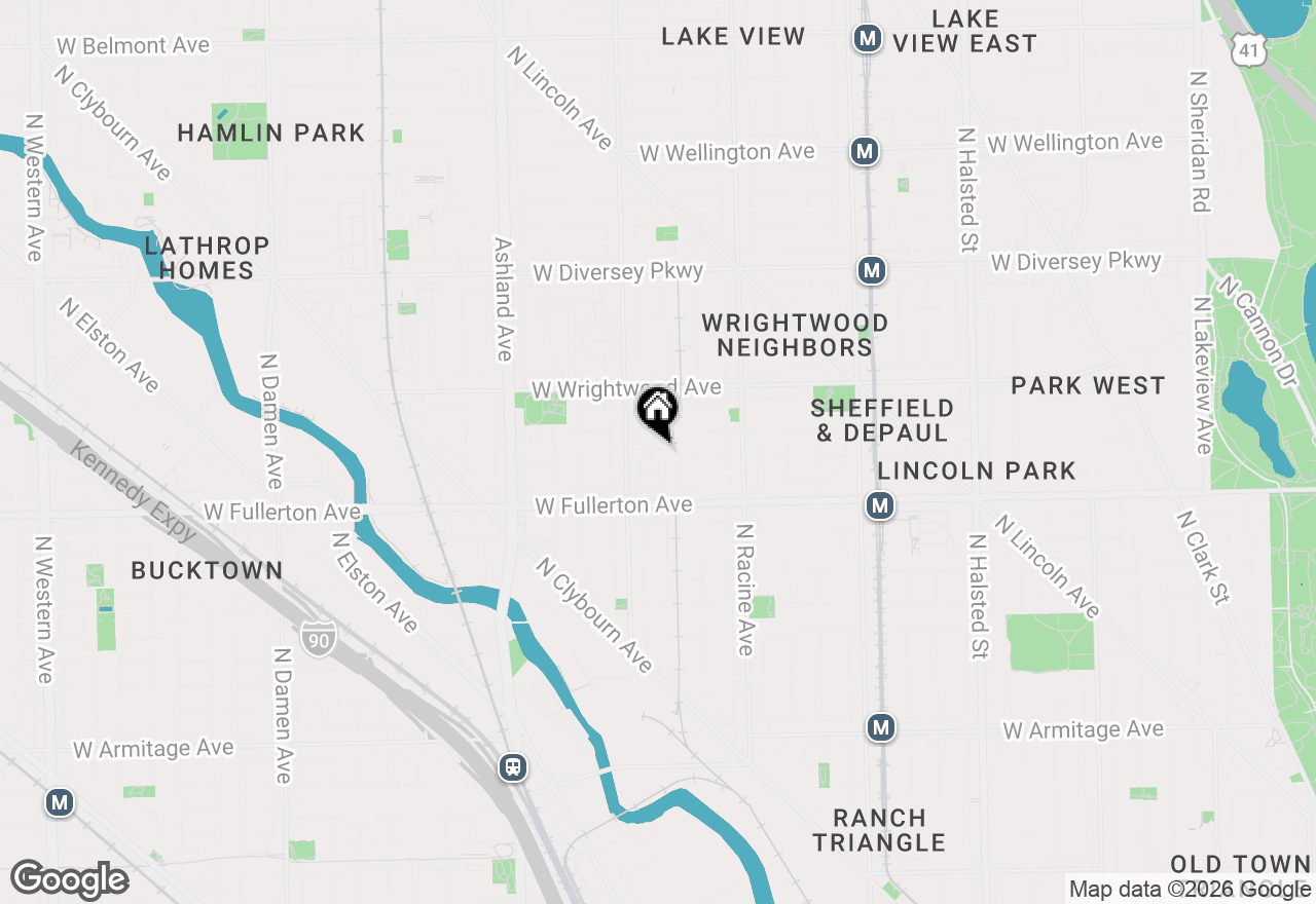 Map of 1335 W Altgeld Street #2A, Chicago, IL 60614