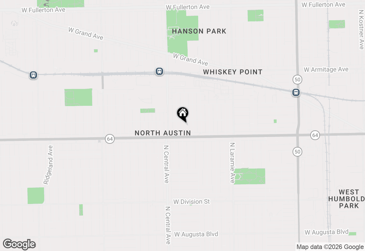Map of 1640 N Linder Avenue, Chicago, IL 60639