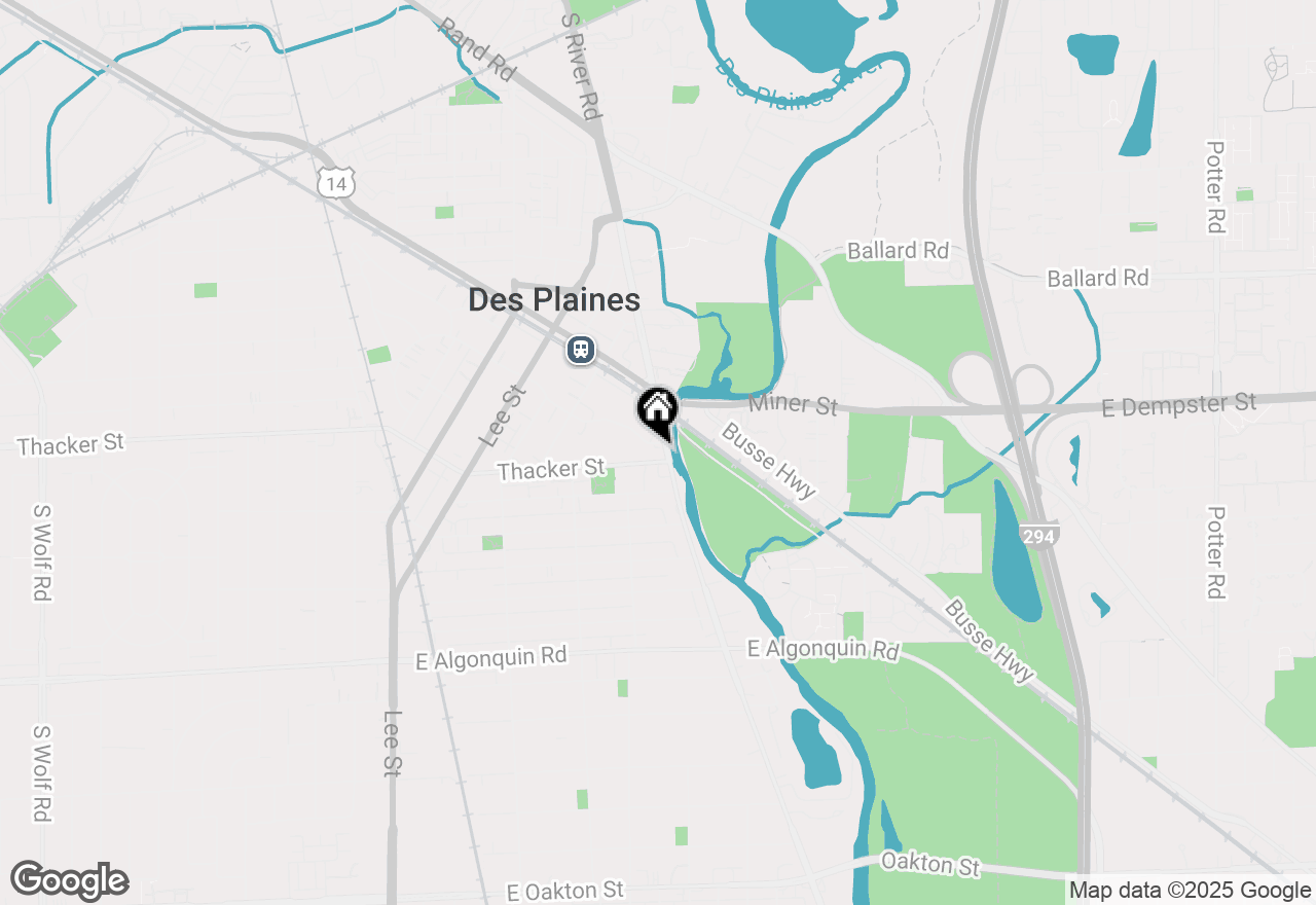 Map of 1660 E Thacker Street #3B, Des Plaines, IL 60016