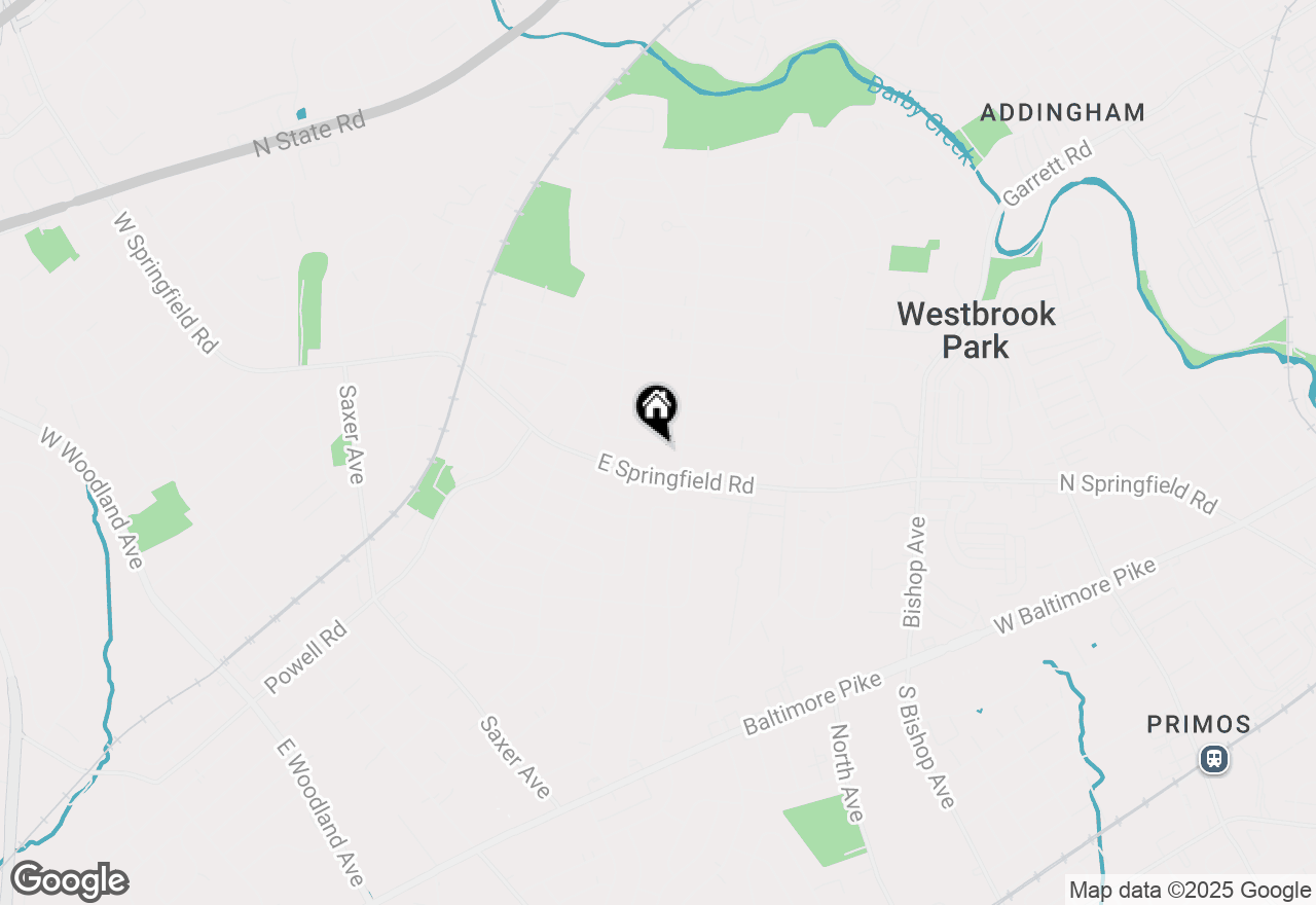 Map of 336 Kent Road, Springfield, PA 19064