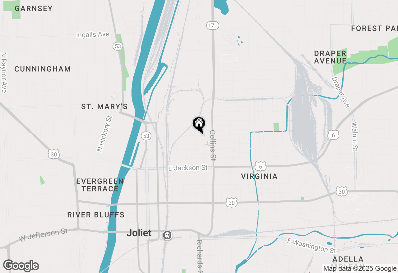 Map of 305 Irving Street, Joliet, IL 60432