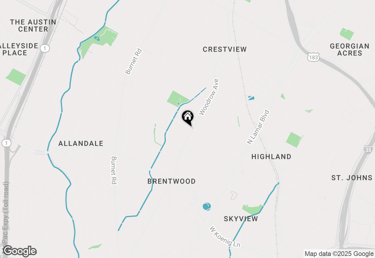 Map of 1405 Brentwood St, Austin, TX 78757