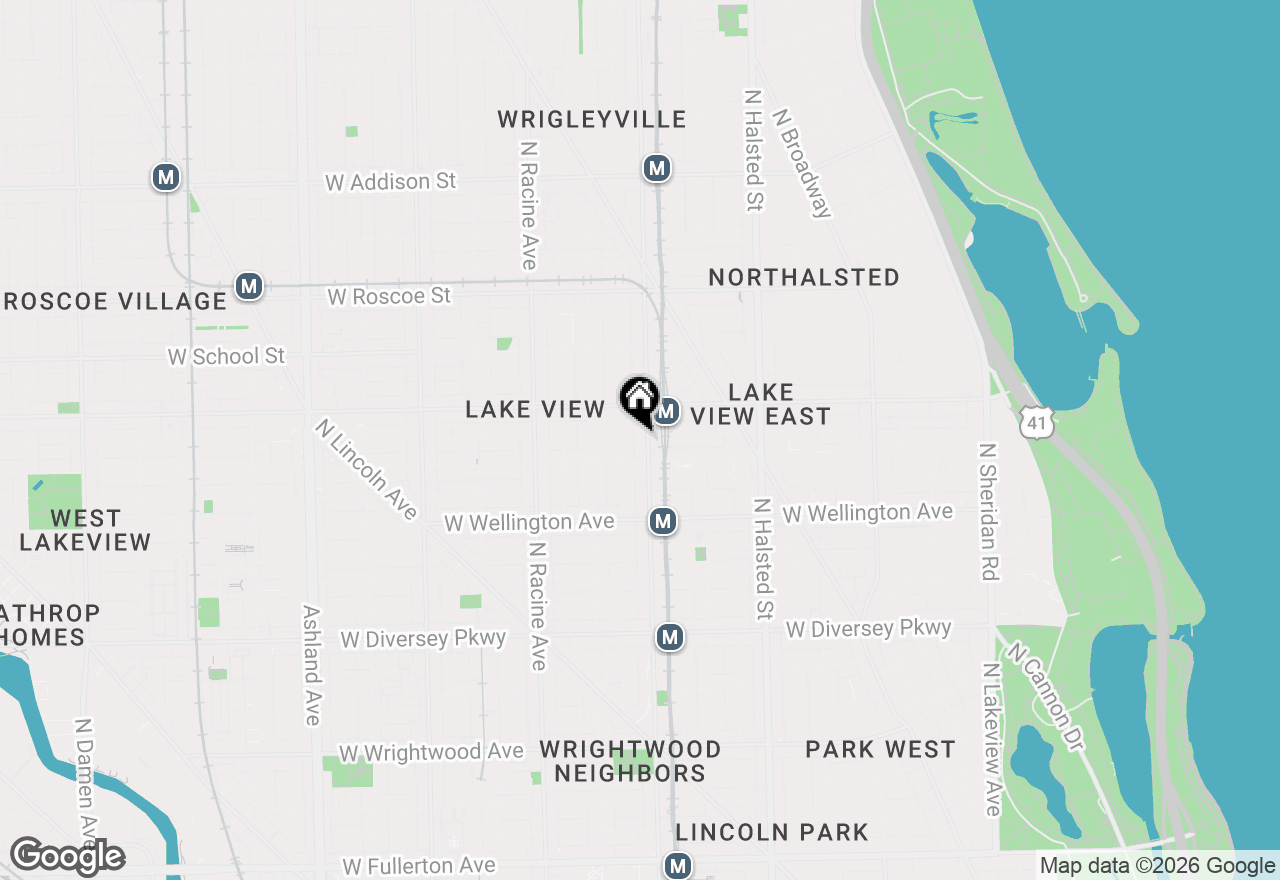 Map of 3120 N Sheffield Avenue #4S, Chicago, IL 60657