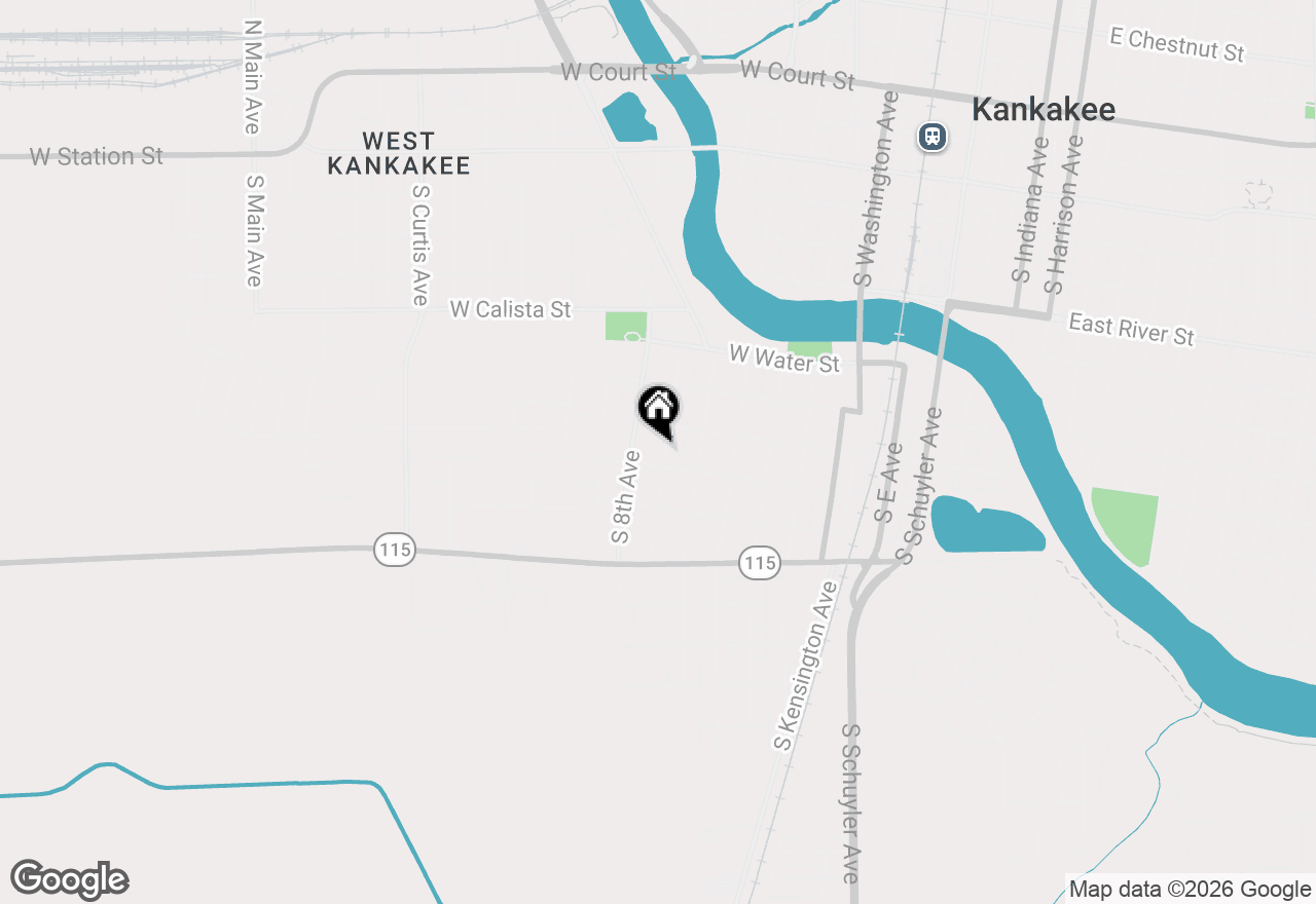 Map of 1075 S 7th Avenue, Kankakee, IL 60901