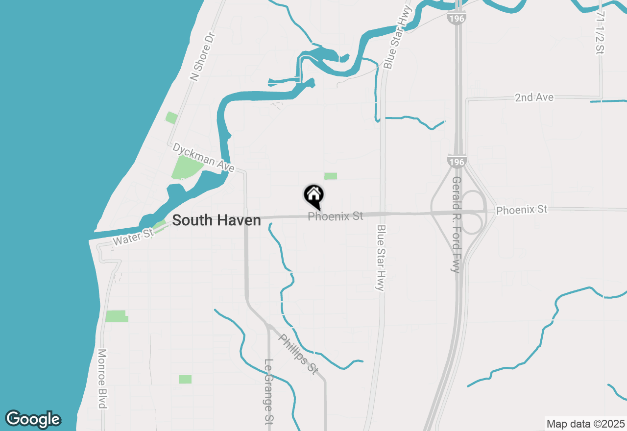Map of 836 Phoenix Street, South Haven, MI 49090