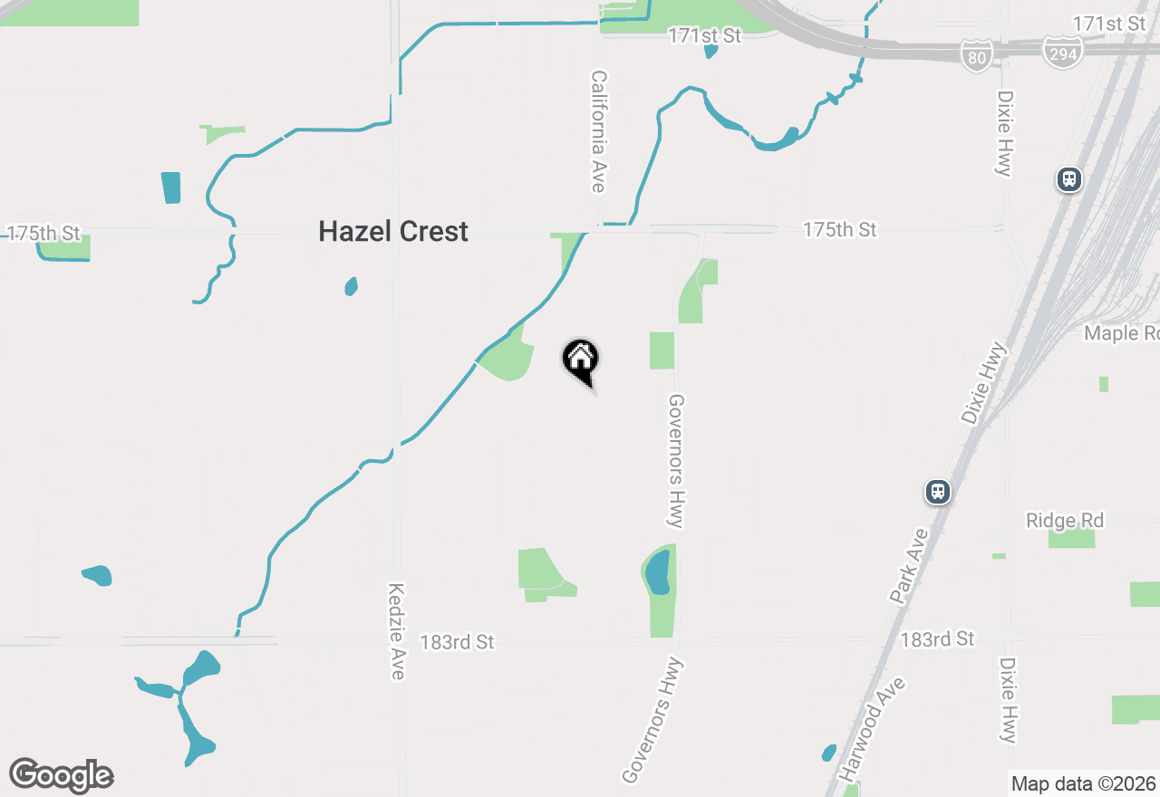 Map of 17805 Dogwood Lane, Hazel Crest, IL 60429