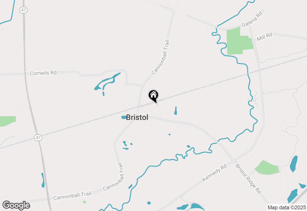 Map of 43 Oak Street, Bristol, IL 60512