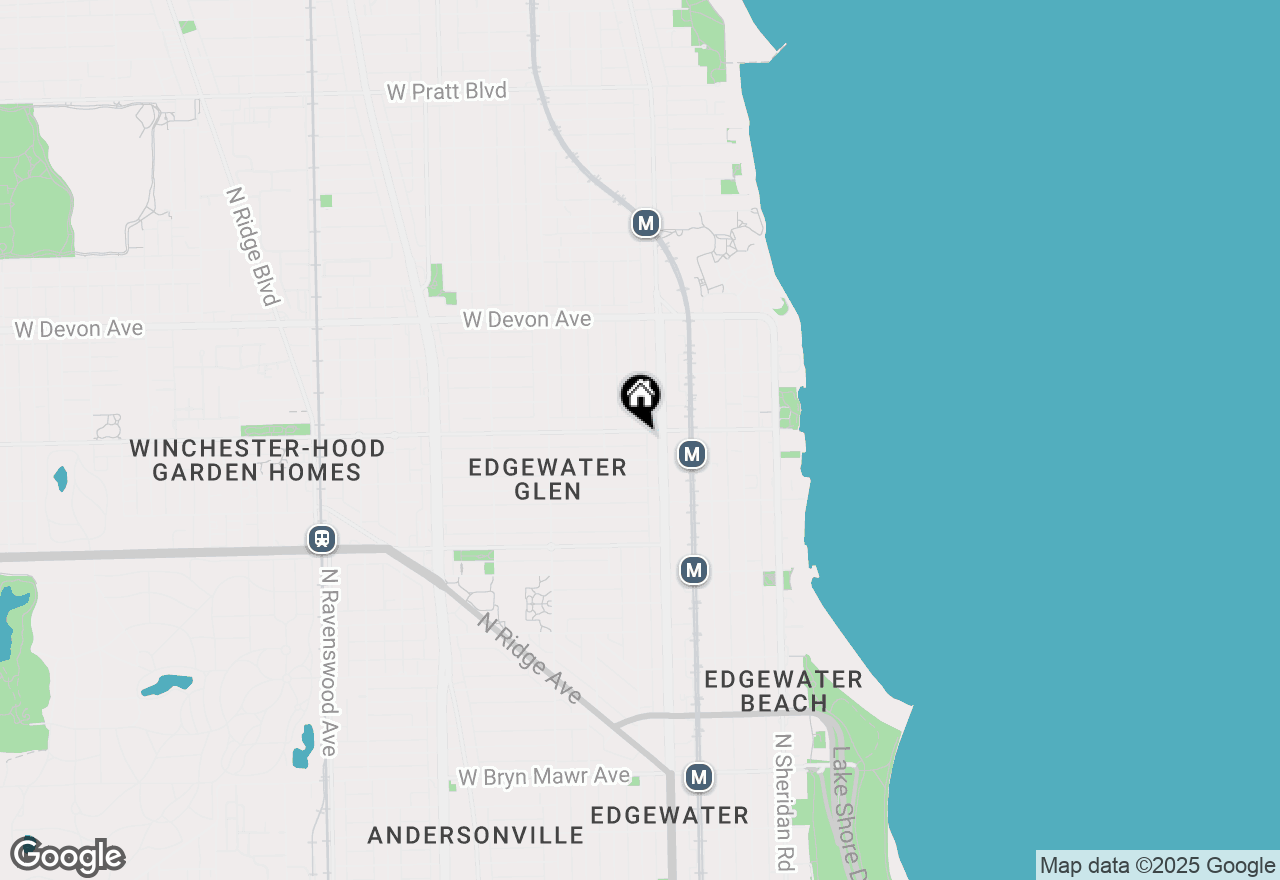 Map of 1221 W Granville Avenue #2B, Chicago, IL 60660