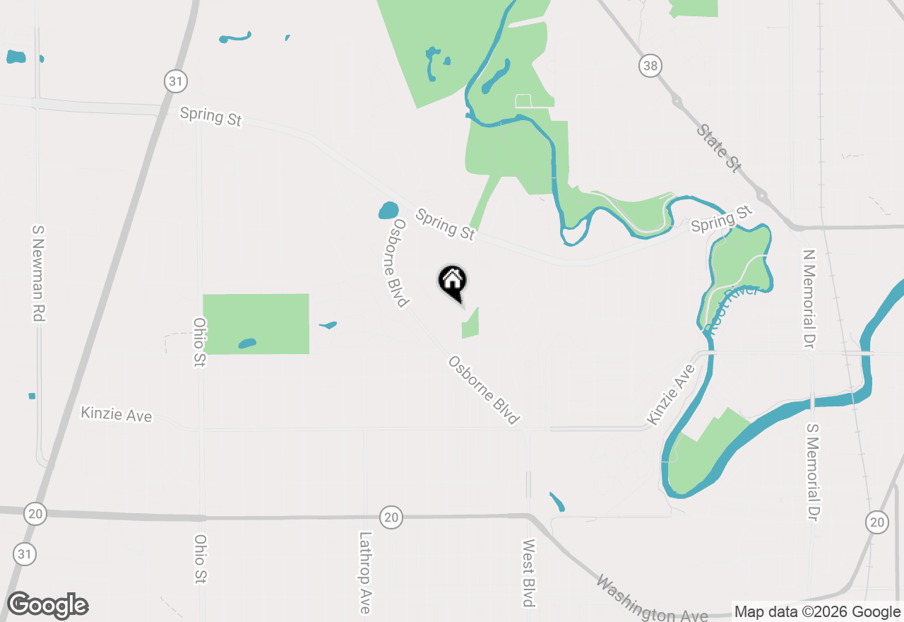 Map of 418 Blaine Ave, Racine, WI 53405
