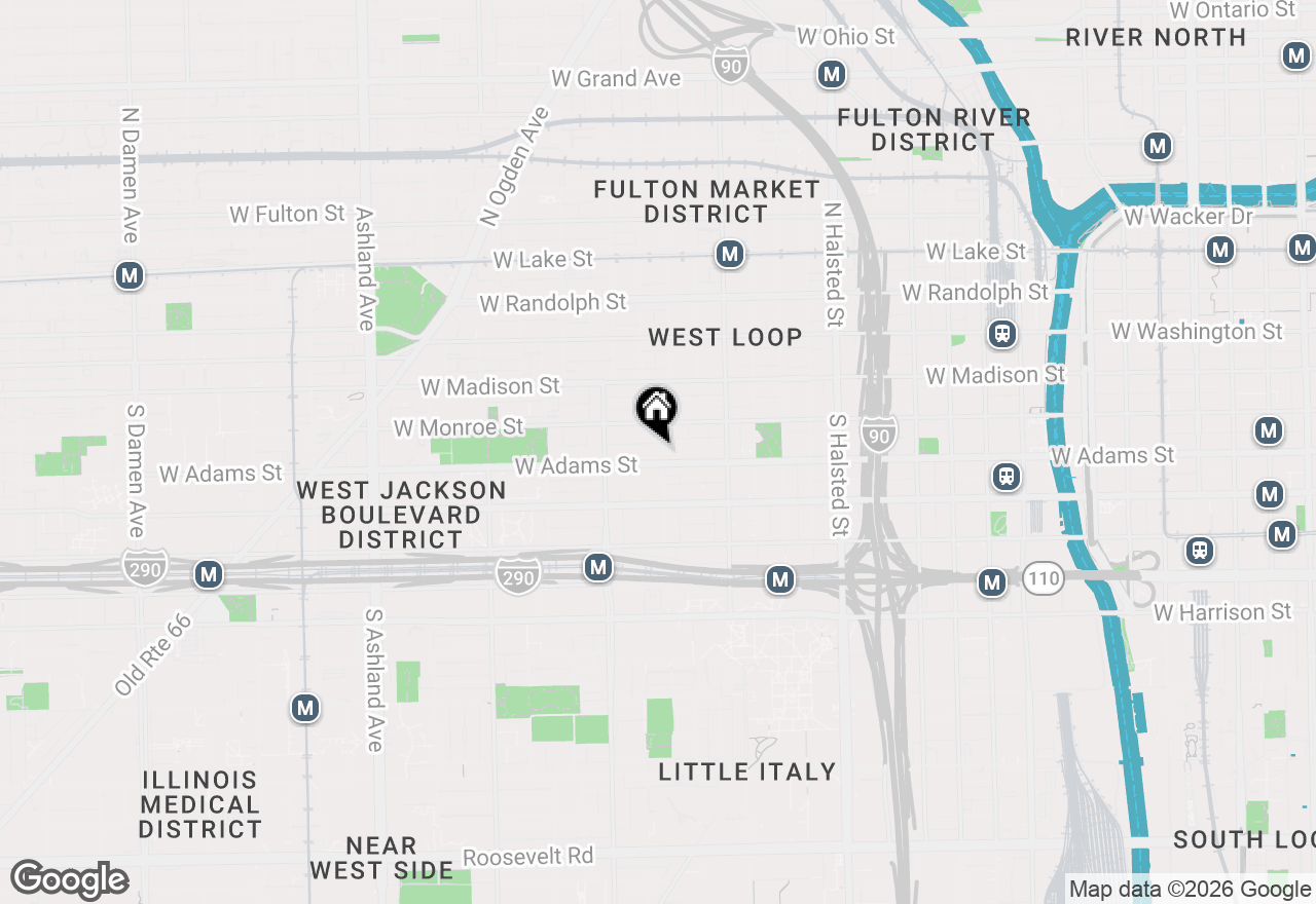 Map of 128 S Aberdeen Street #3S, Chicago, IL 60607