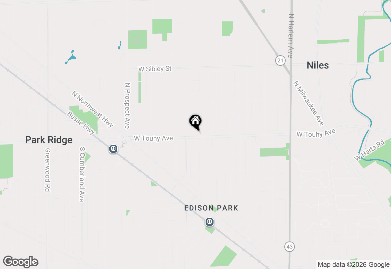 Map of 36 E Touhy Avenue, Park Ridge, IL 60068