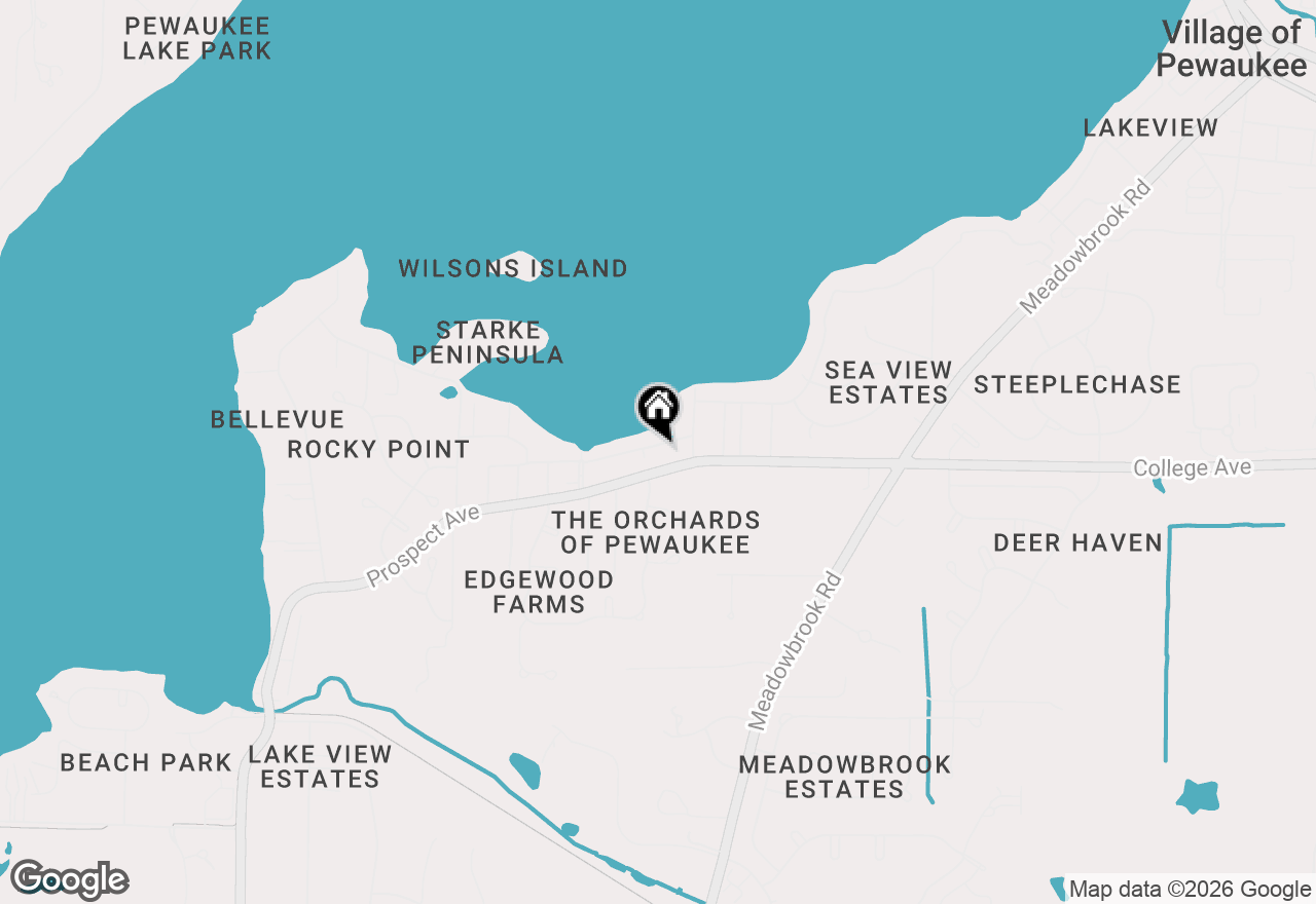 Map of N27W27075 Woodland Dr, Pewaukee, WI 53072