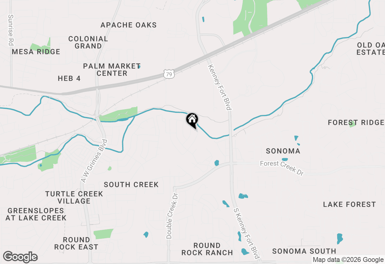 Map of 2345 Ox Wagon Trl, Round Rock, TX 78665