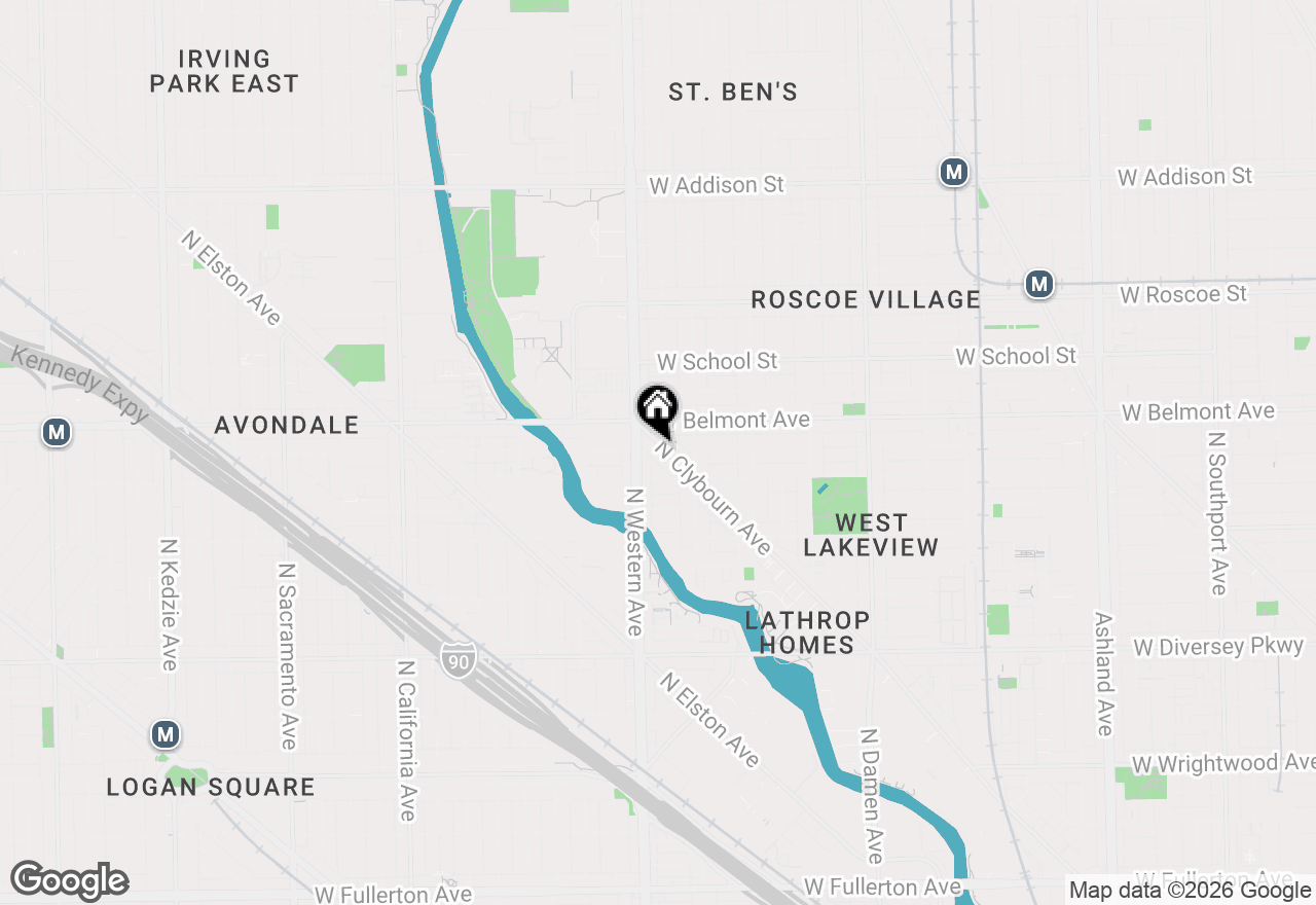 Map of 3140 N Clybourn Avenue #408, Chicago, IL 60657