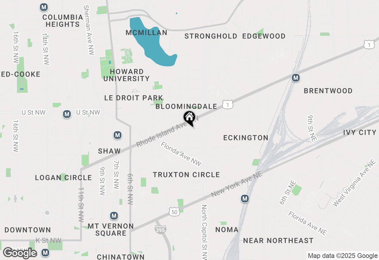 Map of 71 Seaton Place Nw, Washington, DC 20001
