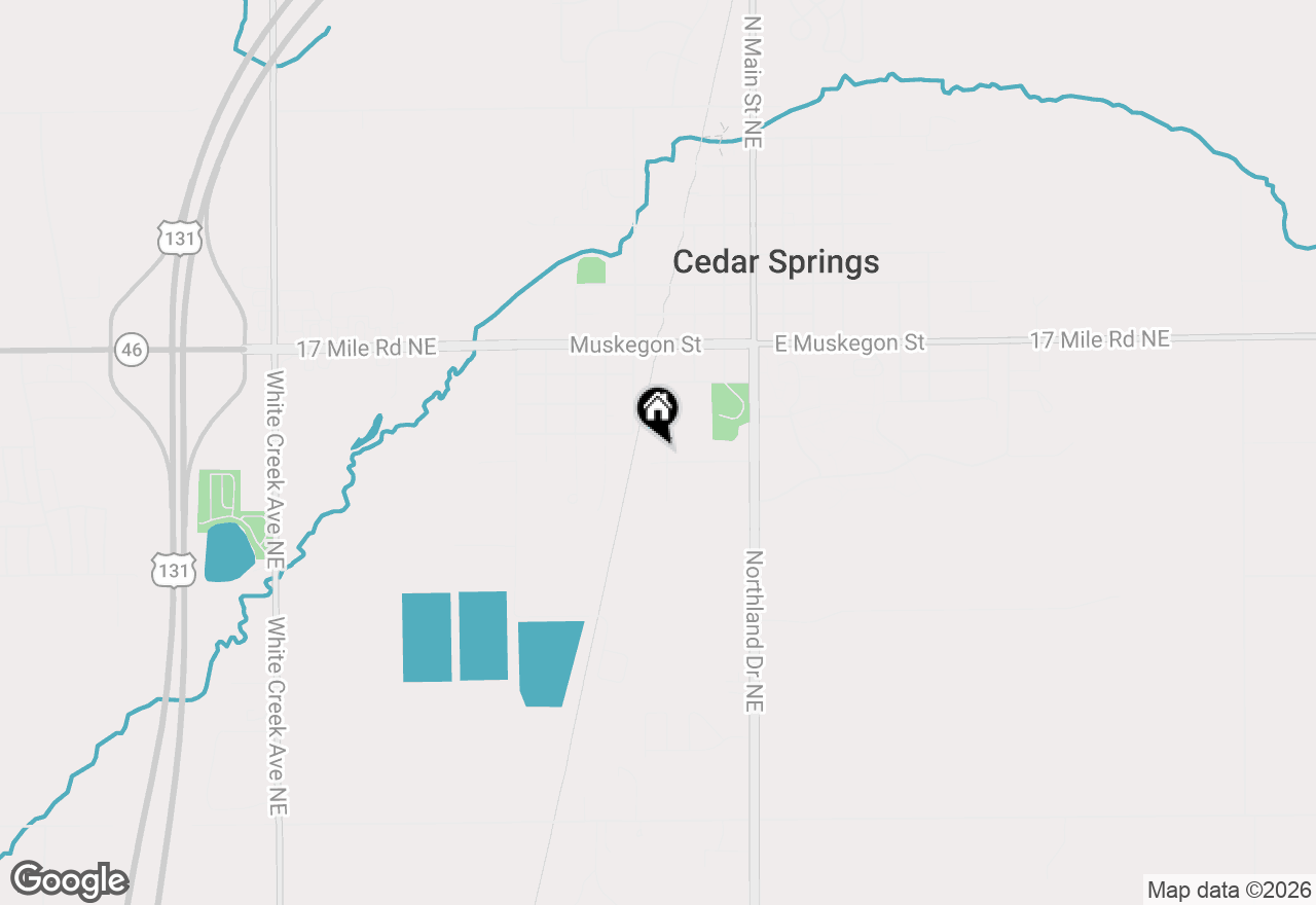 Map of 411 4th Street, Cedar Springs, MI 49319