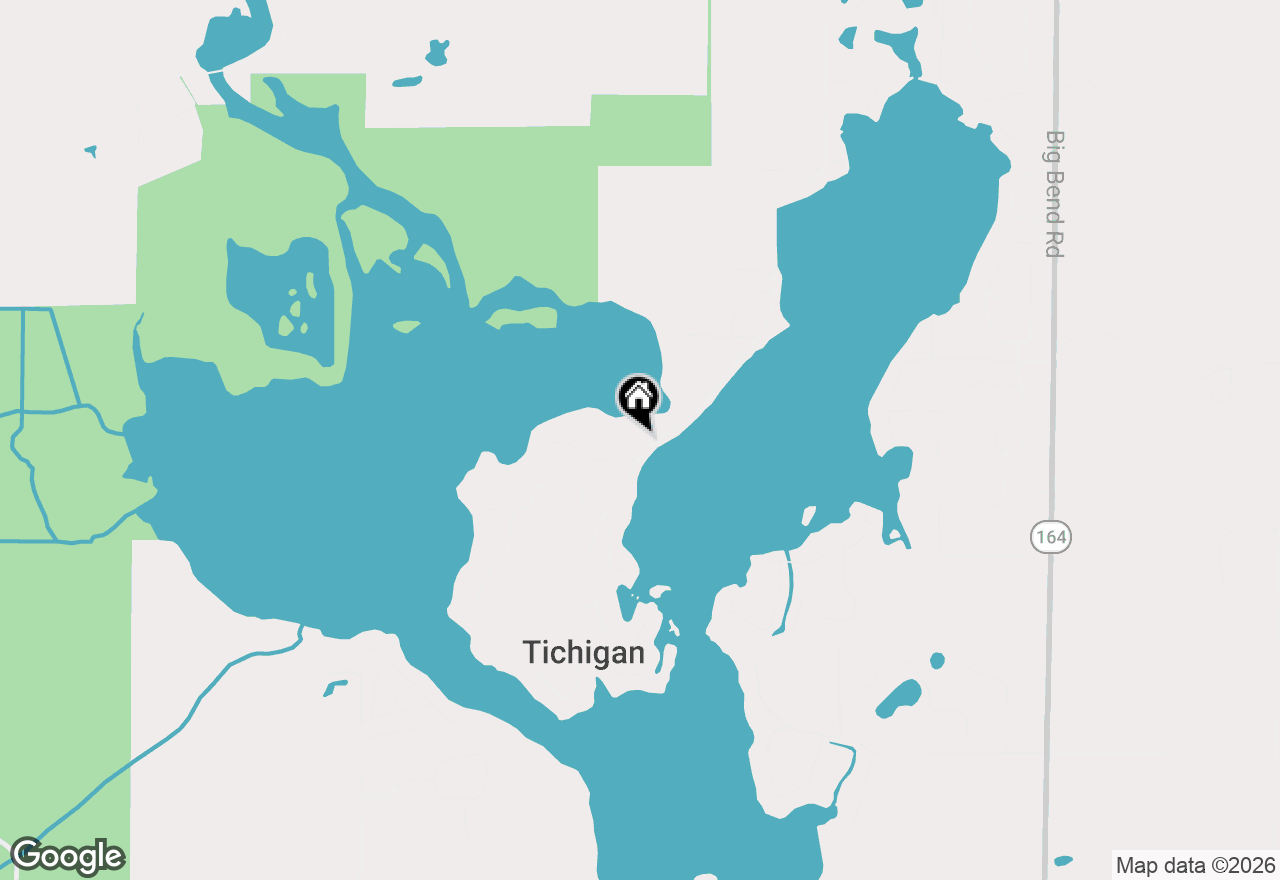 Map of 6912 N Tichigan Rd, Waterford, WI 53185