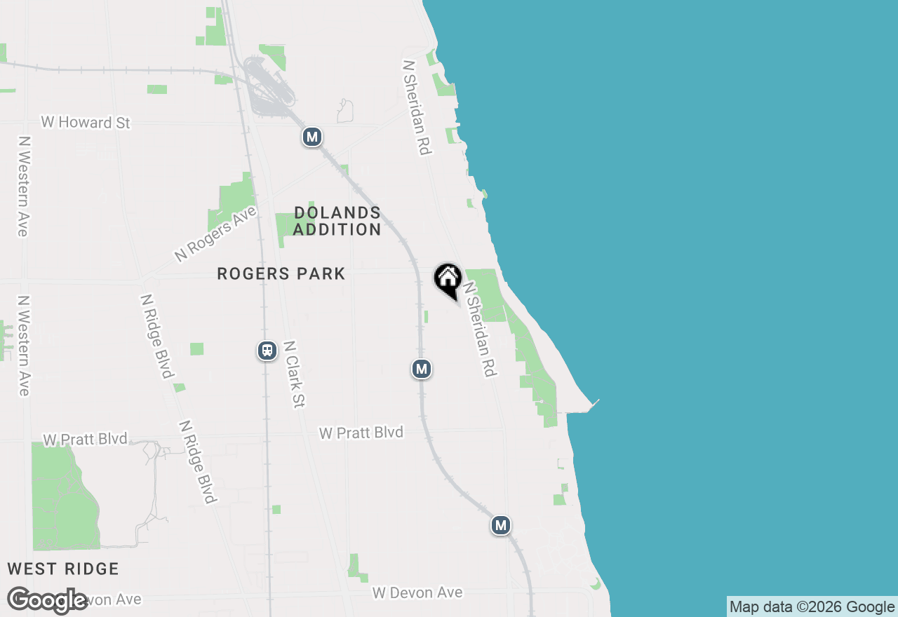 Map of 1335 W Estes Avenue #1B, Chicago, IL 60626