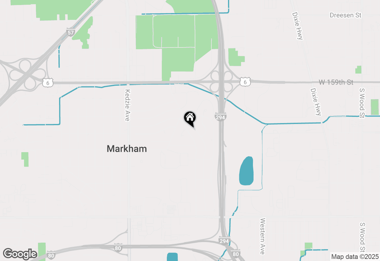Map of 16163 Sussex Avenue, Markham, IL 60428